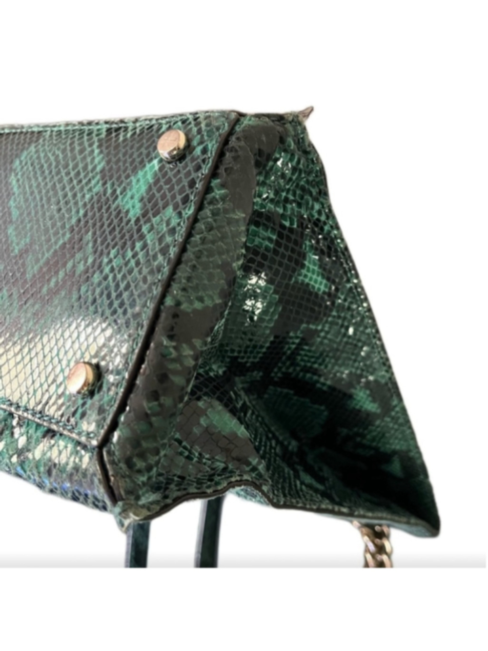 Kate Spade Teal Snakeskin South Kensington Tote Large - Picture 11 of 12